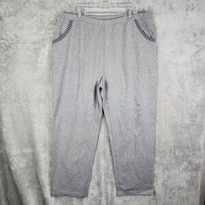 Womens Gray D & D Lifestyle Pull On Tapered Sweatpants Size 2X